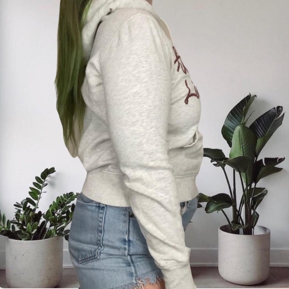 Retro Think Less Live More Hoodie Sweatshirt Grey Red Medium - Picture 3 of 10